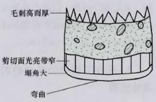 圖5 間隙過(guò)大時(shí)的斷面光亮帶